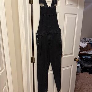 Forever 21 Black Denim Overalls